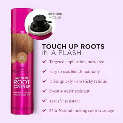 EVERPRO Gray Away Instant Root Cover Up Spray 2.5oz - Light Brown - Image 5