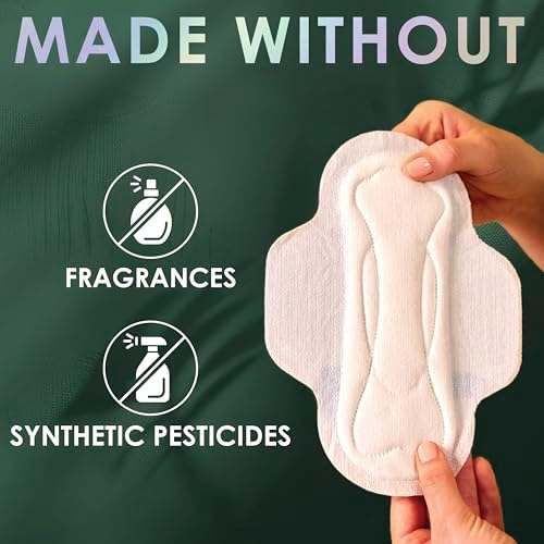 Side view of L. sanitary napkins highlighting the ultra thin profile.