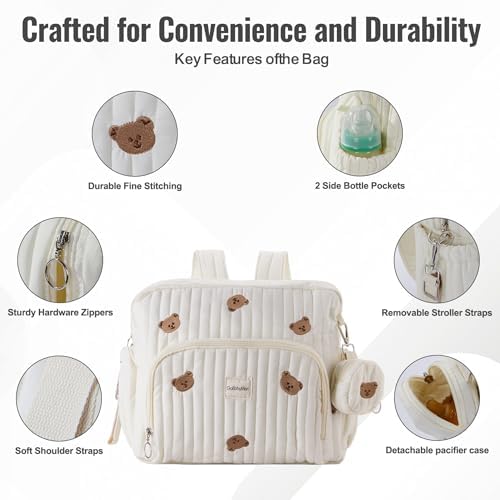 GOBABYMART Diaper Bag Backpack open main compartment with interior organization