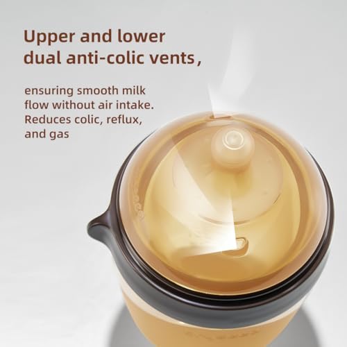 Demonstration of the wide-neck nipple assembly onto a compatible glass feeding bottle.