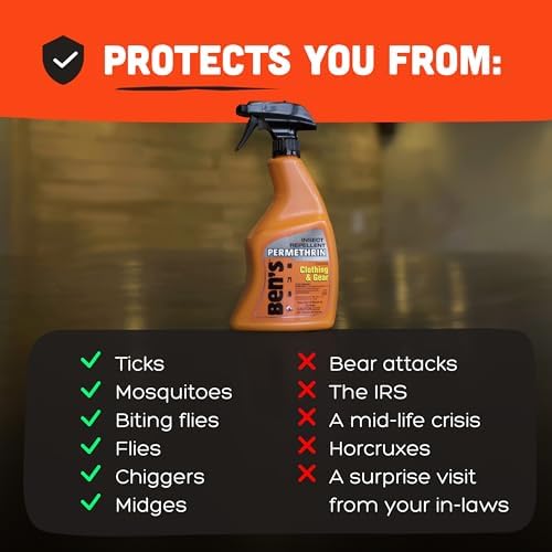 Ben's long lasting clothing insect repellent spray packaging highlighting six week protection