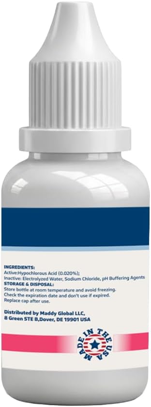 Sterile pet eye infection treatment solution bottle showing one fluid ounce size