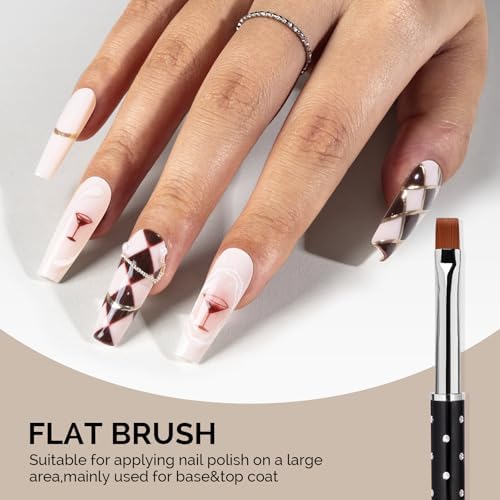 MelodySusie gel and builder nail brush with black handle