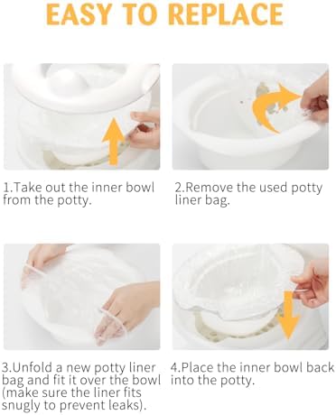 Tiga potty liners product bundle stack of 50 count