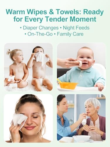 Kostte baby wipes warmer lifestyle image on a nursery changing table