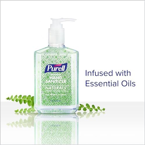 PURELL Advanced Hand Sanitizer Naturals with Plant Based Alcohol, Citrus Scent, 8 fl oz Pump Bottle (Pack of 4) - 9626-06-ECDECO - Image 4