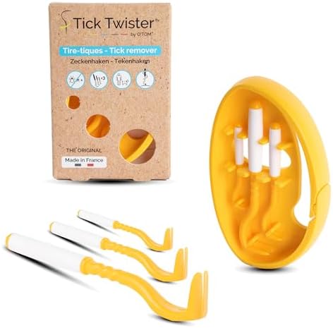 Three sizes of Tick Twister hooks for dogs and humans