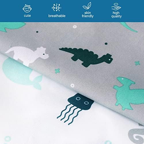 Close up view of the ultra soft breathable microfiber fabric texture on the unisex baby changing table sheet.