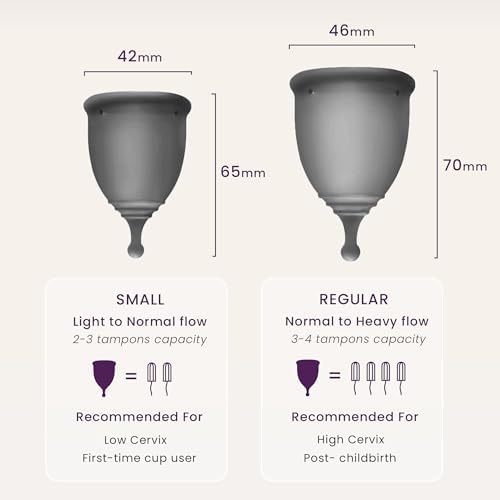 EcoBlossom silicone menstrual cup being folded for easy insertion.