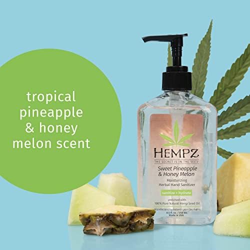 Hempz Sweet Pineapple & Honey Melon Moisturizing Herbal Hand Sanitizer, 8.5 Fl Oz - Image 3