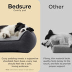 Bedsure SupportMax(TM) XL Orthopedic Dog Beds Large Sized Dog - Extra Thick Supportive Dogs Couch with Waterproof Washable Cover, Extra Large Comfort Pet Sofa with Soft Sherpa & Nonskid Bottom, Grey, 42" - Image 4
