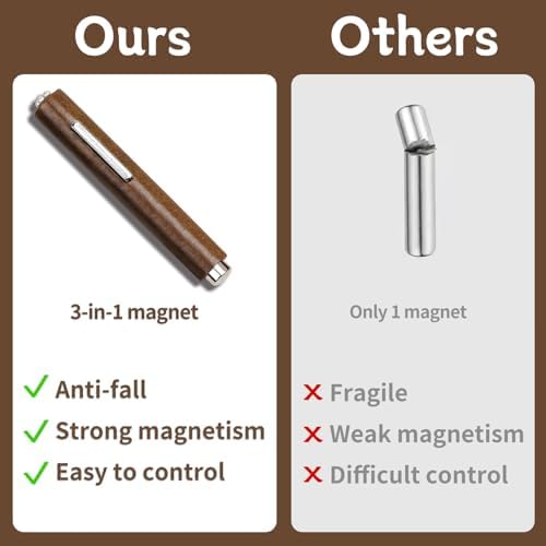 Close up of Serplex nail magnet wooden handle
