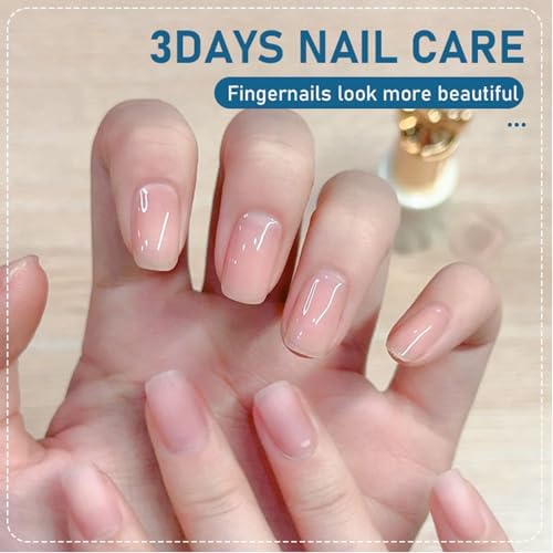Close up of non greasy amino acid clear nail treatment being massaged into cuticles.