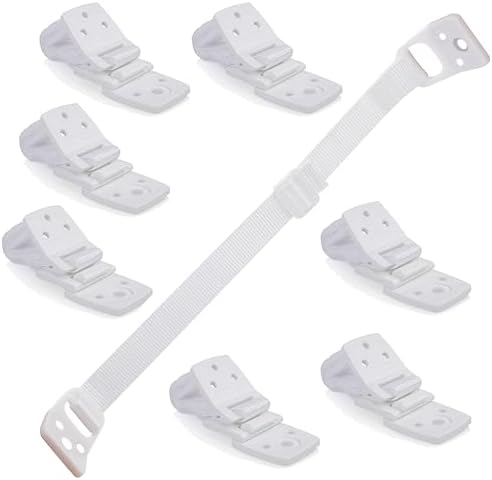 Bebe Earth anti tip safety straps showing nylon webbing and brackets