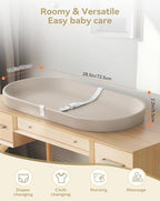 COMOMY contoured side walls dresser changing pad for baby safety