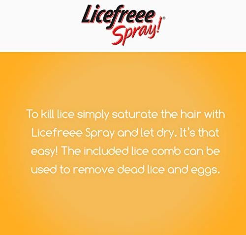 Licefreee Spray application for effective head lice and egg removal