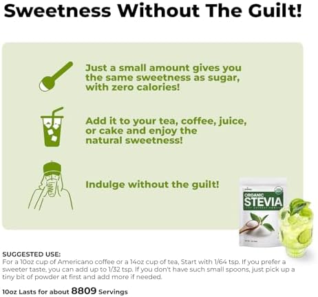 Thirteen ounce bag of Viccoky zero calorie stevia powder
