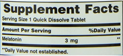 Nature's Bounty 3 mg melatonin easy intake supplement