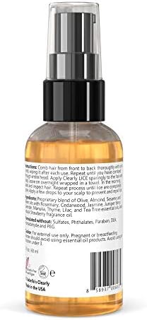 Isabella's Clearly LICE 2 fluid ounce packaging showing USA made certification