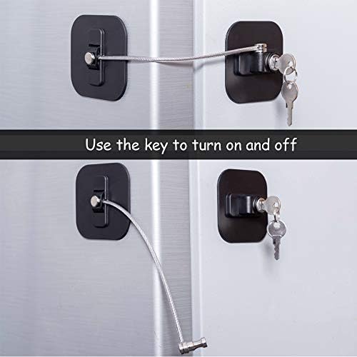 Close up of Baoweijd fridge lock adhesive pad