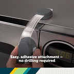 Adjustable length strap layout for cabinet protection