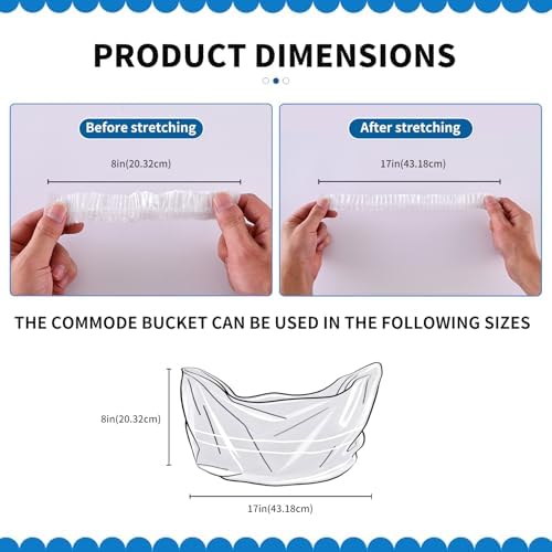 Step-by-step demonstration of removing and tying the Ynshouna elastic toilet seat cover bag for clean disposal.