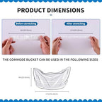 Step-by-step demonstration of removing and tying the Ynshouna elastic toilet seat cover bag for clean disposal.
