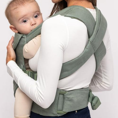 Lumbar support belt on WildBird baby carrier for parents
