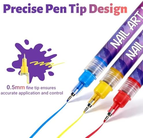 Hand demonstrating DIY nail art using paint marker