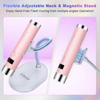 Linssy pink manicure curing light angled for nail art