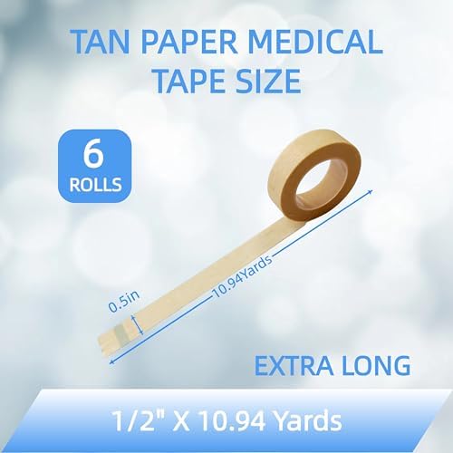 Tan surgical tape roll for sensitive skin wound care close up