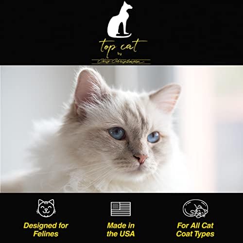Authentic Chris Christensen premium cat coat restoration shampoo on plain background