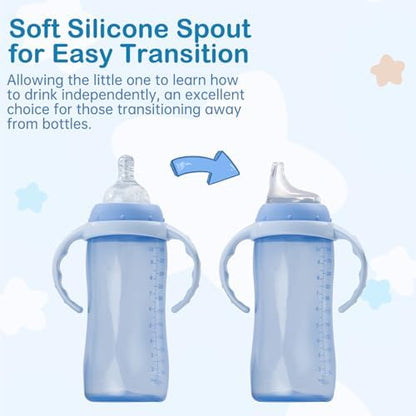 Durable leak proof replacement nipple for active learner cup on white background