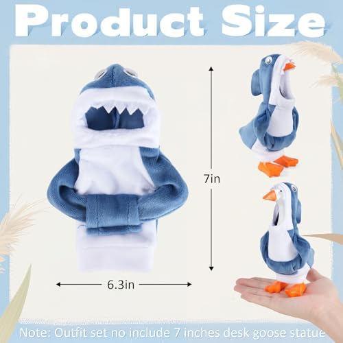 Shark themed costume for 7 inch mini desk goose
