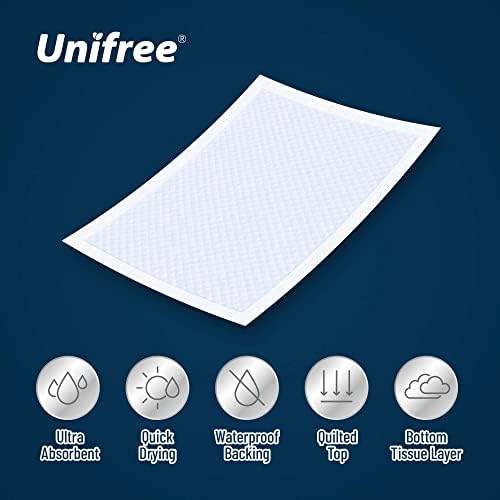 Close up view of the five layer absorbency technology in Unifree underpads