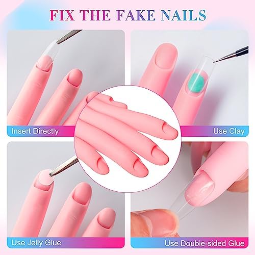 Side profile of Buqikma nail art practice model hand