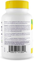 Healthy Origins pine bark extract capsule supplement facts panel