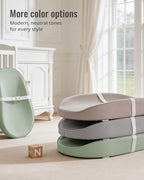 Blissful Diary imported baby changing station in a modern minimalist nursery setting.