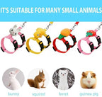 ABSOK imported rabbit harness sizing overview with adjustable clips suitable for kittens puppies and small ferrets.