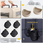 Elevon airline compliant pet carrier package contents including buckle closures