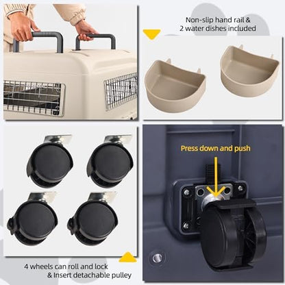 Elevon airline compliant pet carrier package contents including buckle closures