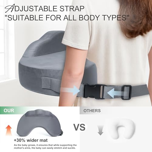 Jaxmoon baby feeding pillow with adjustable waist strap