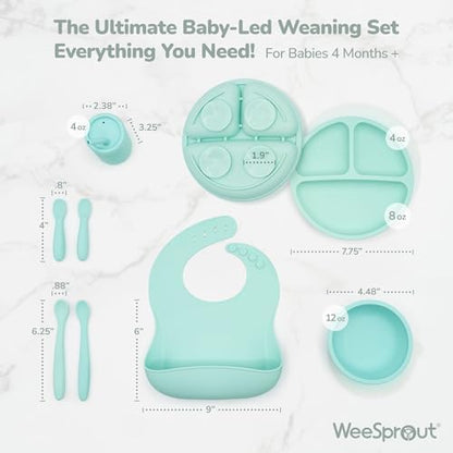 WeeSprout silicone suction bowl and divided plate