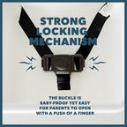 Top view of baby safety harness straps for high chair