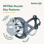 Close up of padded nose band on Baskerville Invisa