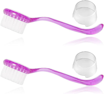 WOLEDOE hamster grooming brush 2 pack purple front view for small pet care