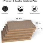 Close-up of heavy-duty corrugated cardboard texture on scratch pad