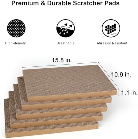 Close-up of heavy-duty corrugated cardboard texture on scratch pad