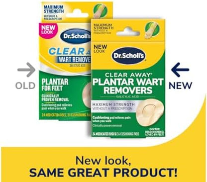 Dr. Scholl's foot care product for relieving pain from plantar warts.