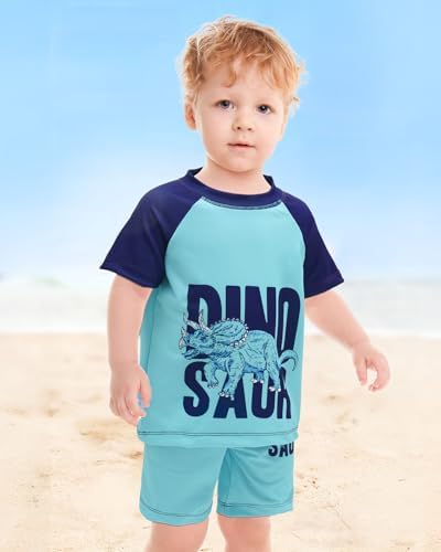 Alva Baby dinosaur print short sleeve top